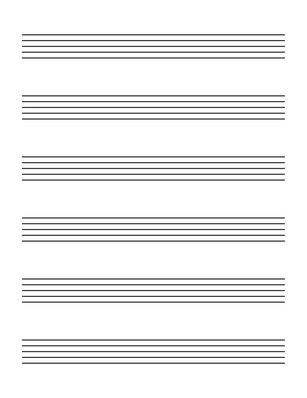 Wide Staff 6 Staves